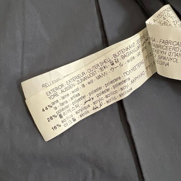 Zara Baby Girl Wool Blend Textured Weave Peter Pan Coat Size 12-18 Months Blue - Picture 5 of 9